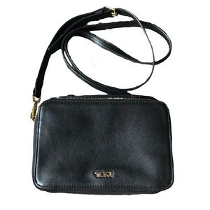 Tumi Voyaguer Adela Crossbody black leather bag